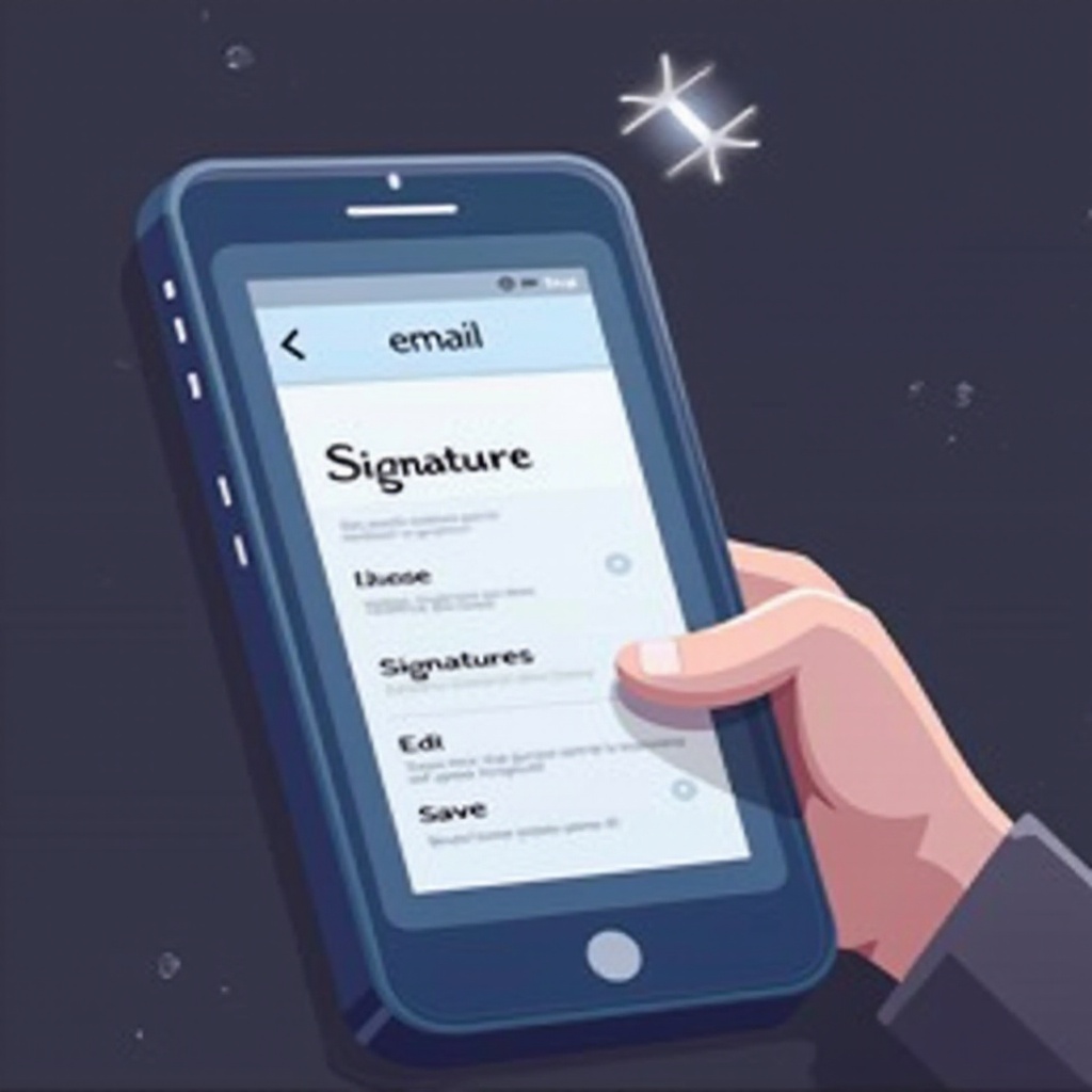 unterschrift in email einfügen handy